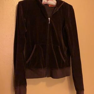 Juicy Couture brown velour hoodie